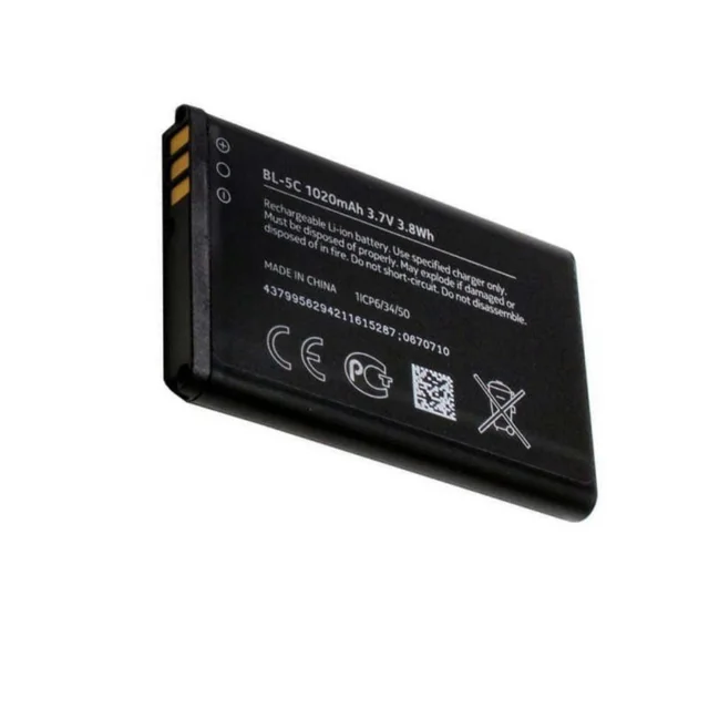 باتری موبایل نوکیا مدل BL-5C ظرفیت 1020 میلی آمپر ساعت مناسب برای گوشی موبایل نوکیا 5C 101816072