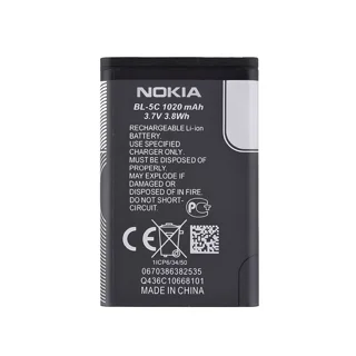 باتری موبایل نوکیا مدل BL-5C ظرفیت 1020 میلی آمپر ساعت مناسب برای گوشی موبایل نوکیا 5C 101816073